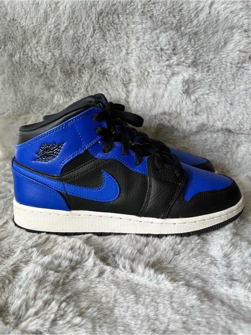 Nike Kids Mid-Top Sneakers - Black & Royal Blue